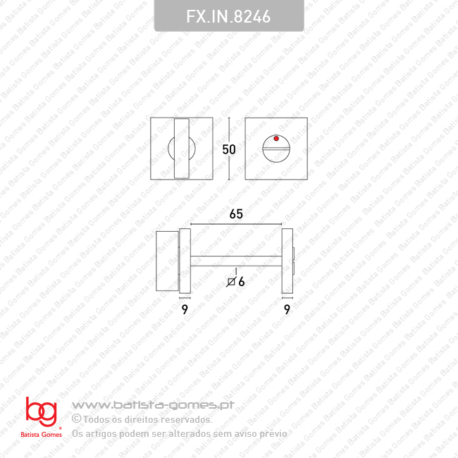 Fecho WC com indicador - INOX 304